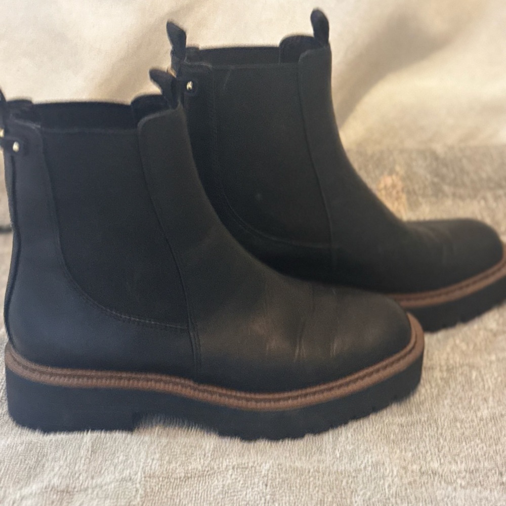 Sam Edelman Black Leather Ankle Boots - Picture 4 of 7